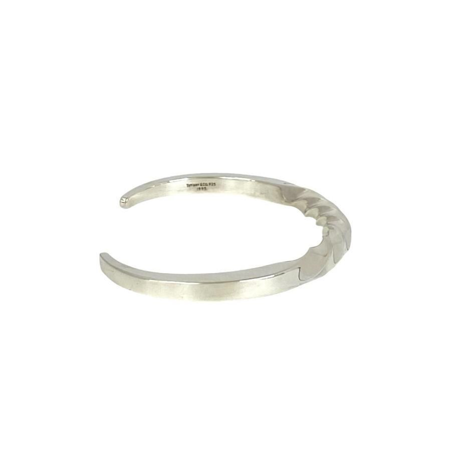 最終日　Tiffany & Co. シルバーバングル ツイストデザイン TIFFANY&Co.（ティファニー） 極 美品 ツイスト バングル シルバー925