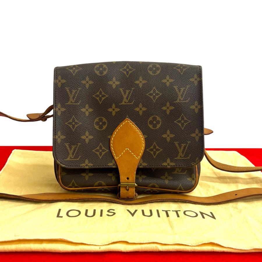極 美品 保存袋付 LOUIS VUITTON ルイヴィトン カルトシエール MM モノグラム 柄 レザー 本革 ショルダーバッグ ブラウン 茶 25780 LOUIS VUITTON（ルイ・ヴィトン） 極 美品 保存袋付 カルトシエール MM