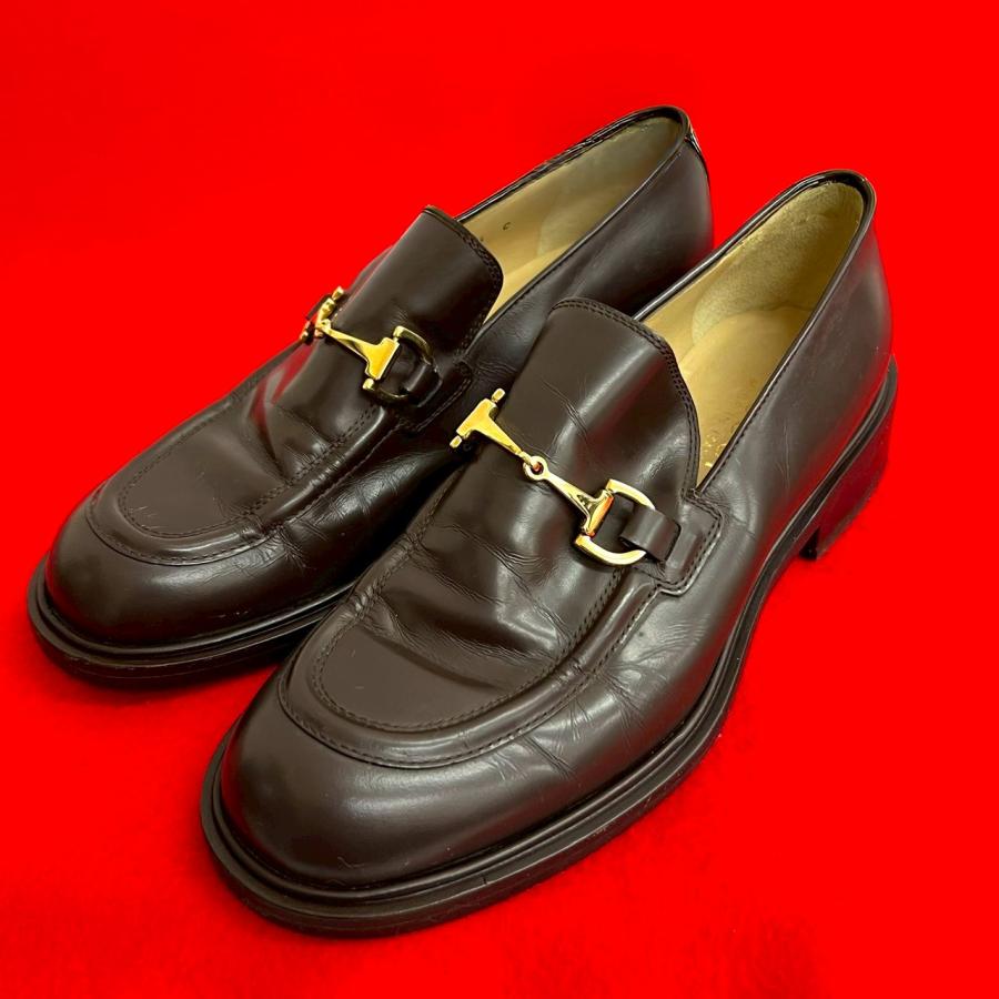 GUCCI（グッチ） 極 美品 ホースビット 金具 レザー 本革 ローファー
