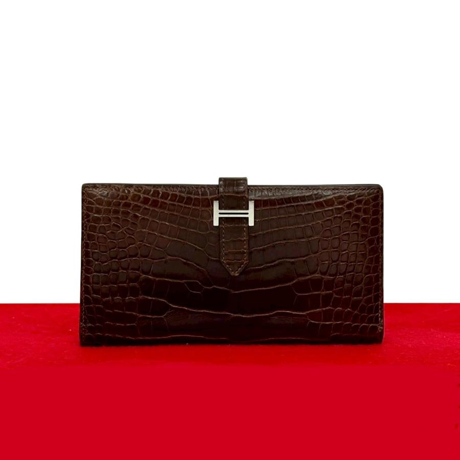 HERMES（エルメス） ほぼ未使用 □R 刻印 ベアン スフレ アリゲーター