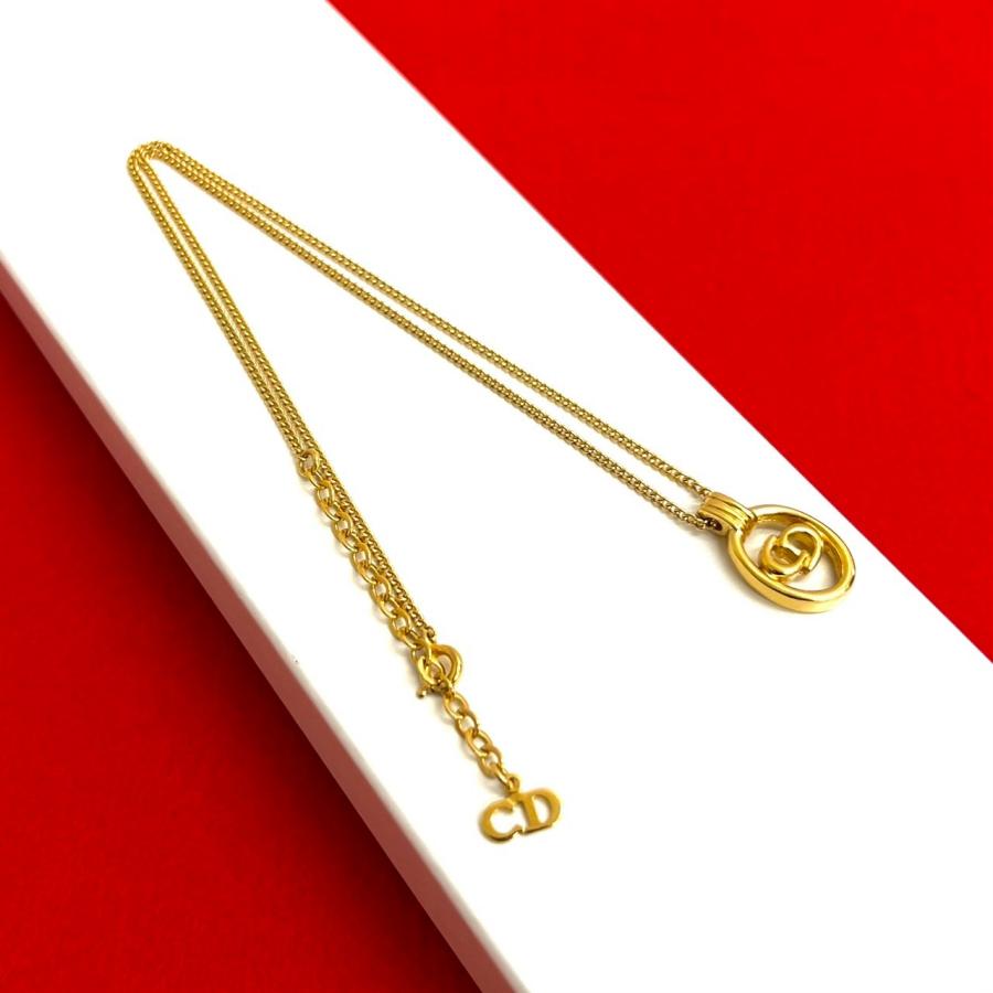 極 美品 Christian Dior ディオール ヴィンテージ CD ロゴ GP チェーン 