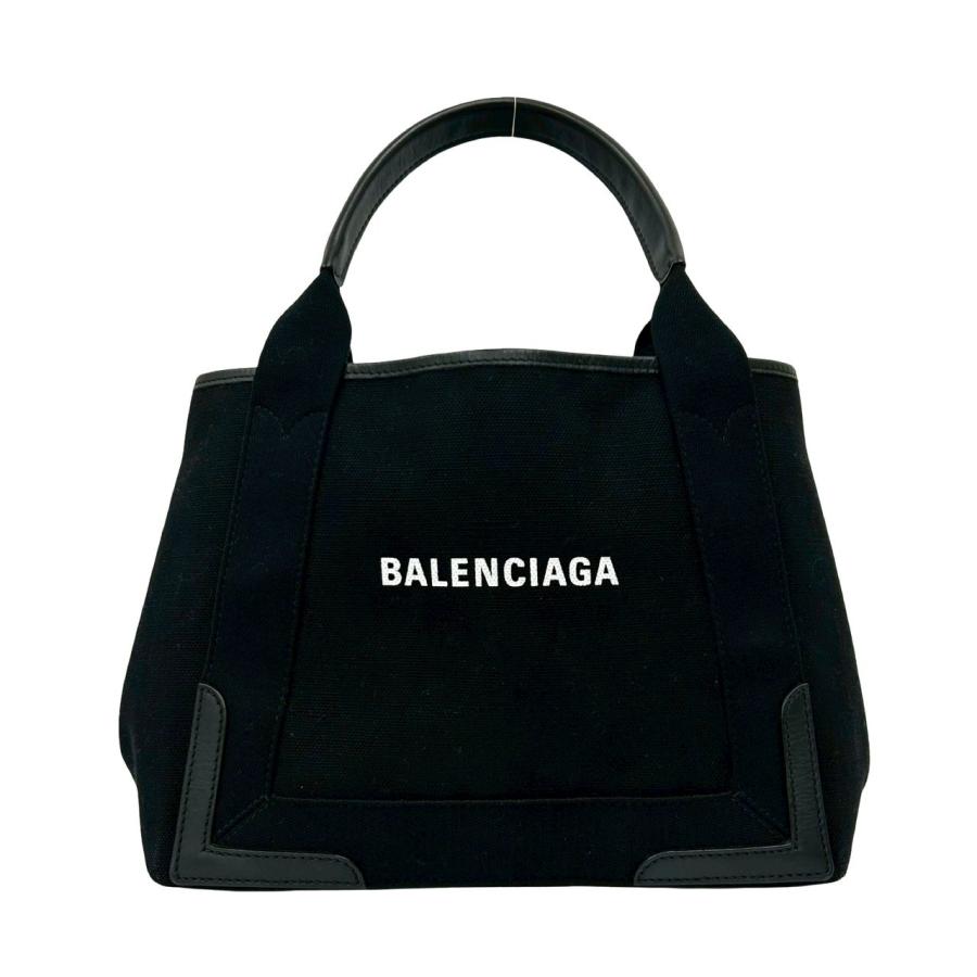BALENCIAGA（バレンシアガ） 極 美品 ネイビー カバス ロゴ キャンバス