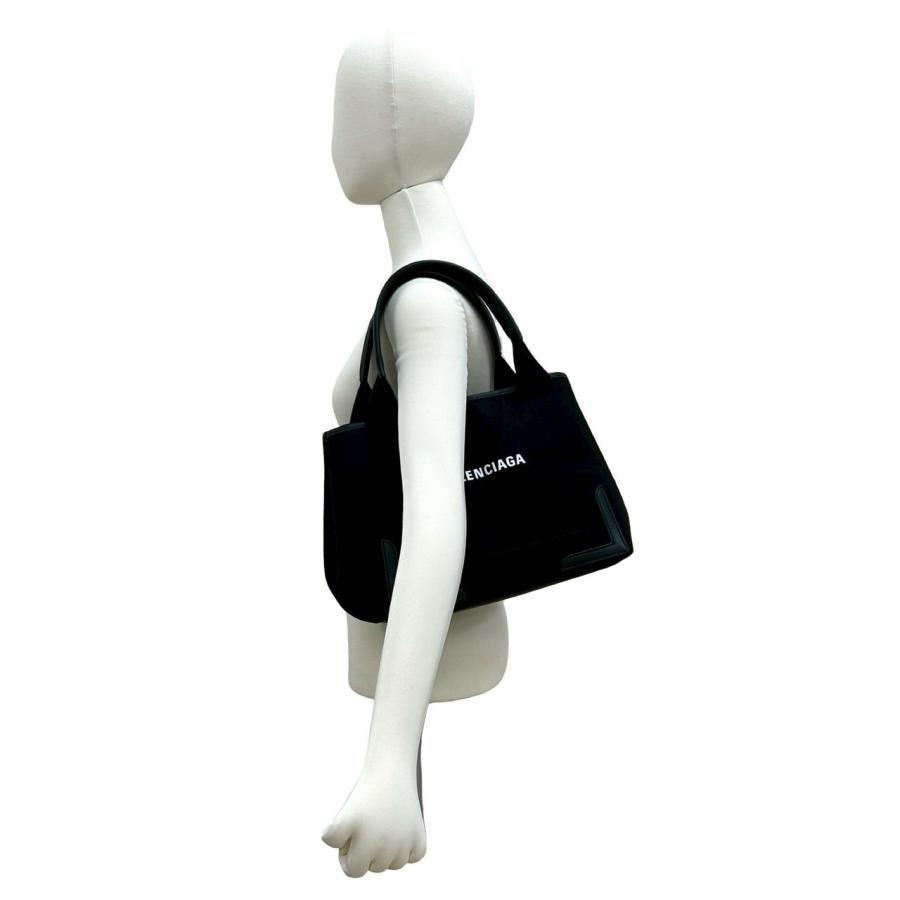 BALENCIAGA（バレンシアガ） 極 美品 ネイビー カバス ロゴ キャンバス