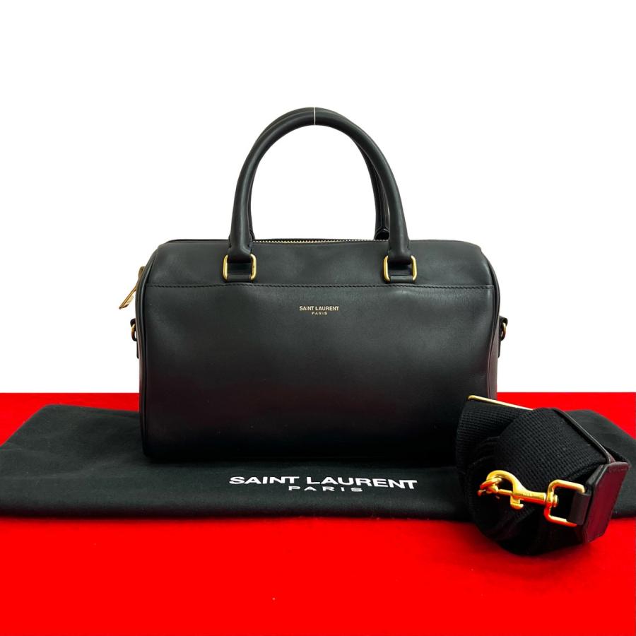 極美品✨ 現行　SAINT LAURENT PARIS レザー　ボストン2way Yves Saint Laurent（イヴ・サンローラン） 極 美品 袋付き SAINT
