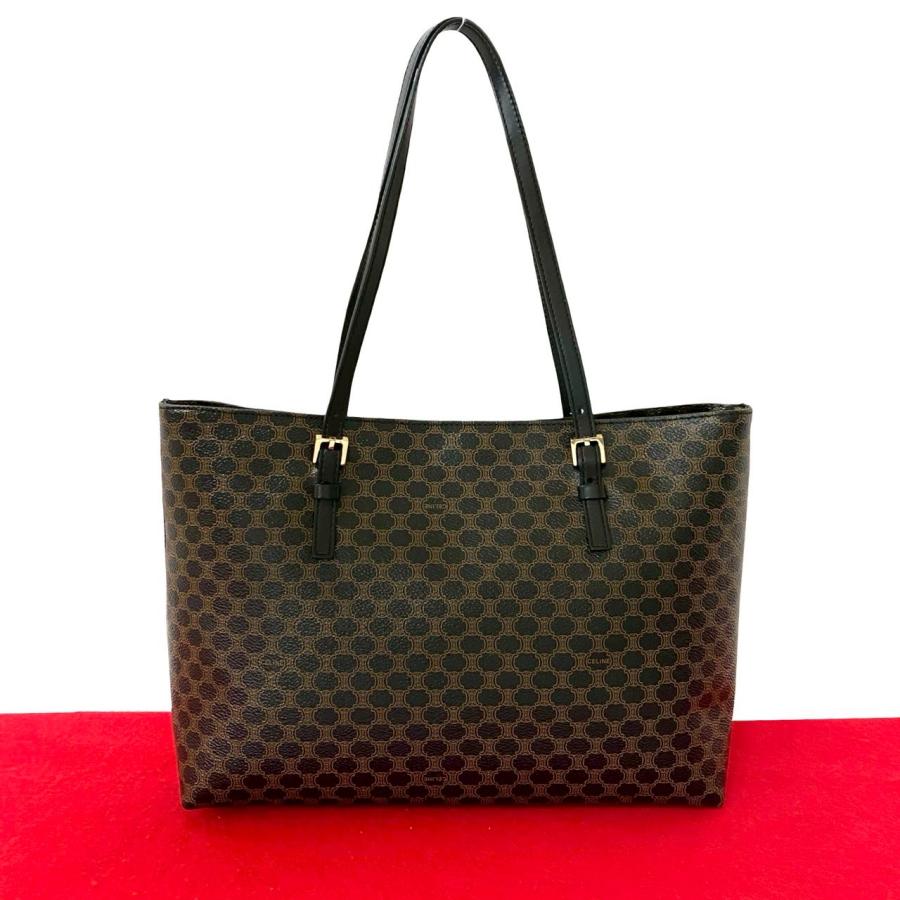 CELINE（セリーヌ） 極 美品 ショッパー マカダム ブラゾン トリオンフ