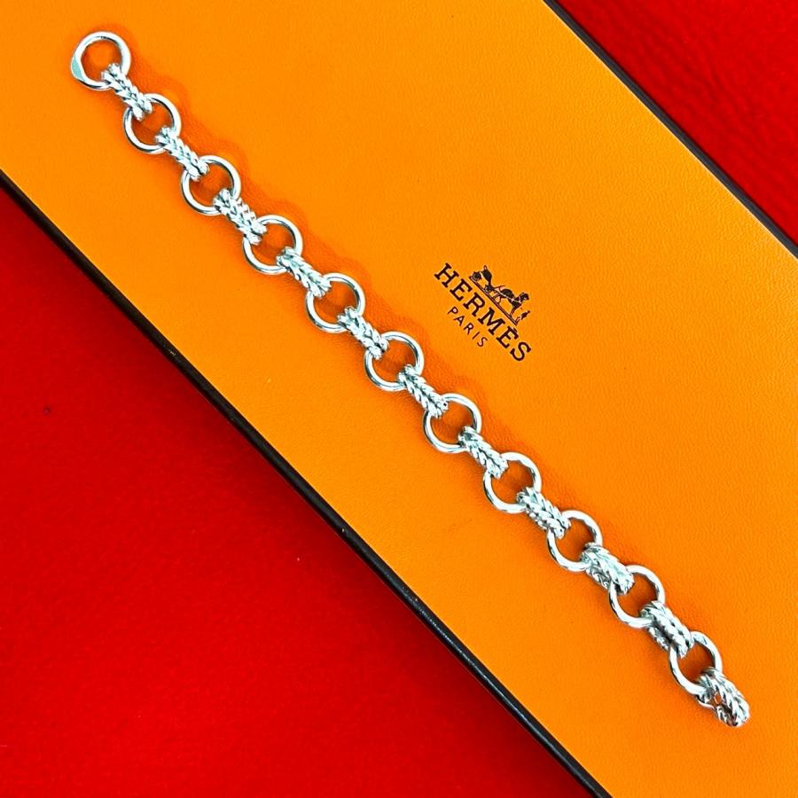 専用 HERMES クリッパー チェーン ブレスレット Vintage エルメス HERMES（エルメス） 極 美品 希少品 ヴィンテージ 60s シルバー800