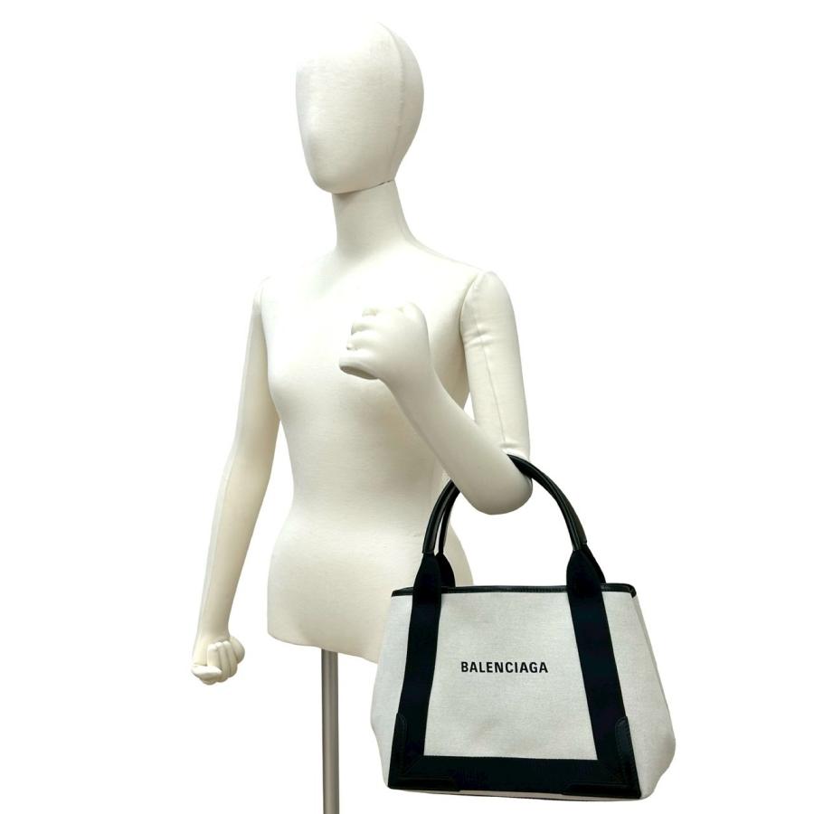 BALENCIAGA（バレンシアガ） 極 美品 ネイビーカバス S ロゴ 