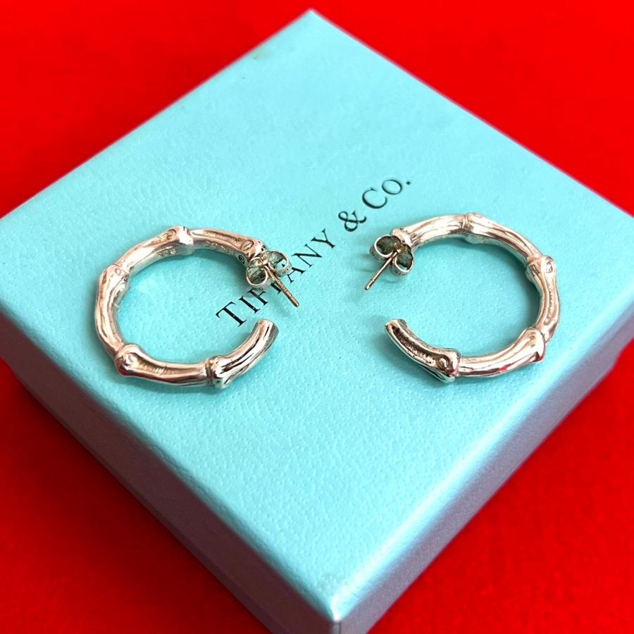 TIFFANY&Co.（ティファニー） 極 美品 バンブー フープピアス シルバー