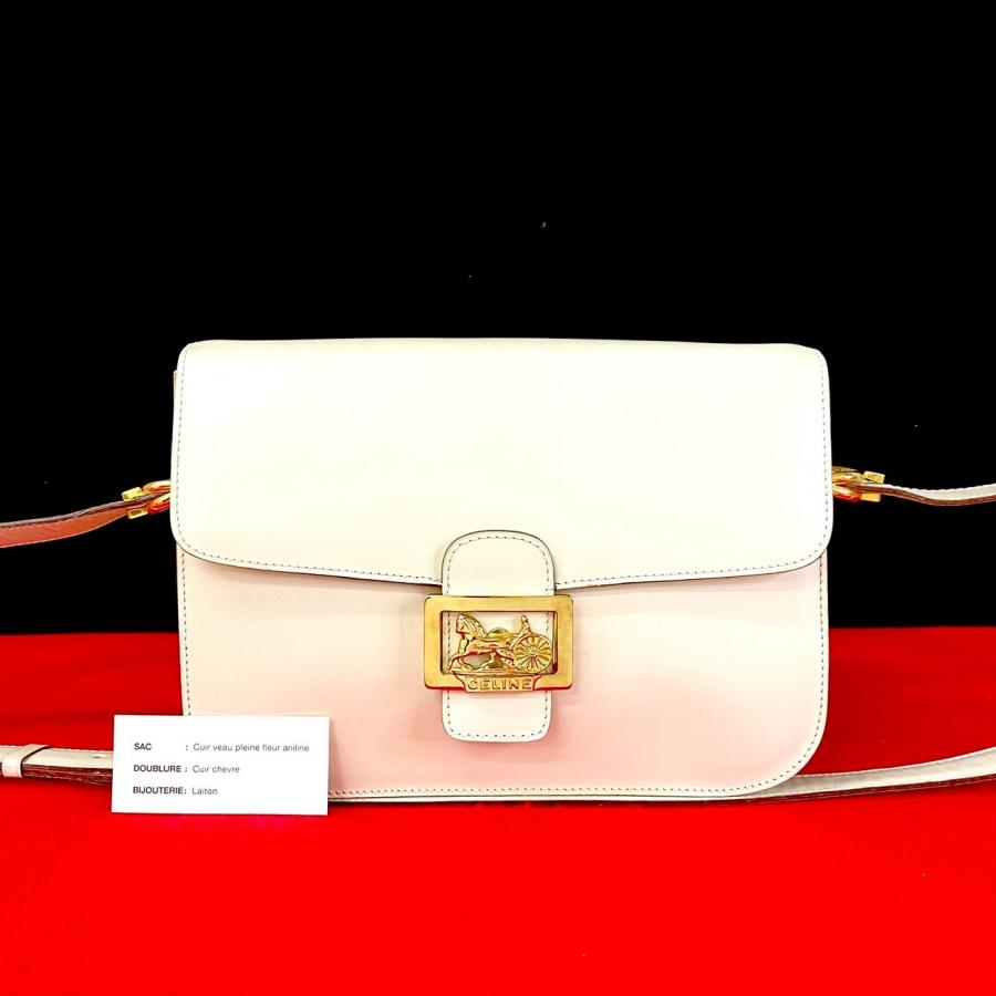 CELINE（セリーヌ） 極 美品 ヴィンテージ 馬車 金具 レザー 本