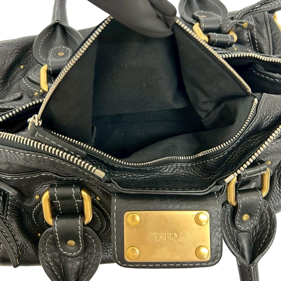 Chloe（クロエ） 極 美品 袋 鍵付き パディントン ステッチ レザー 本