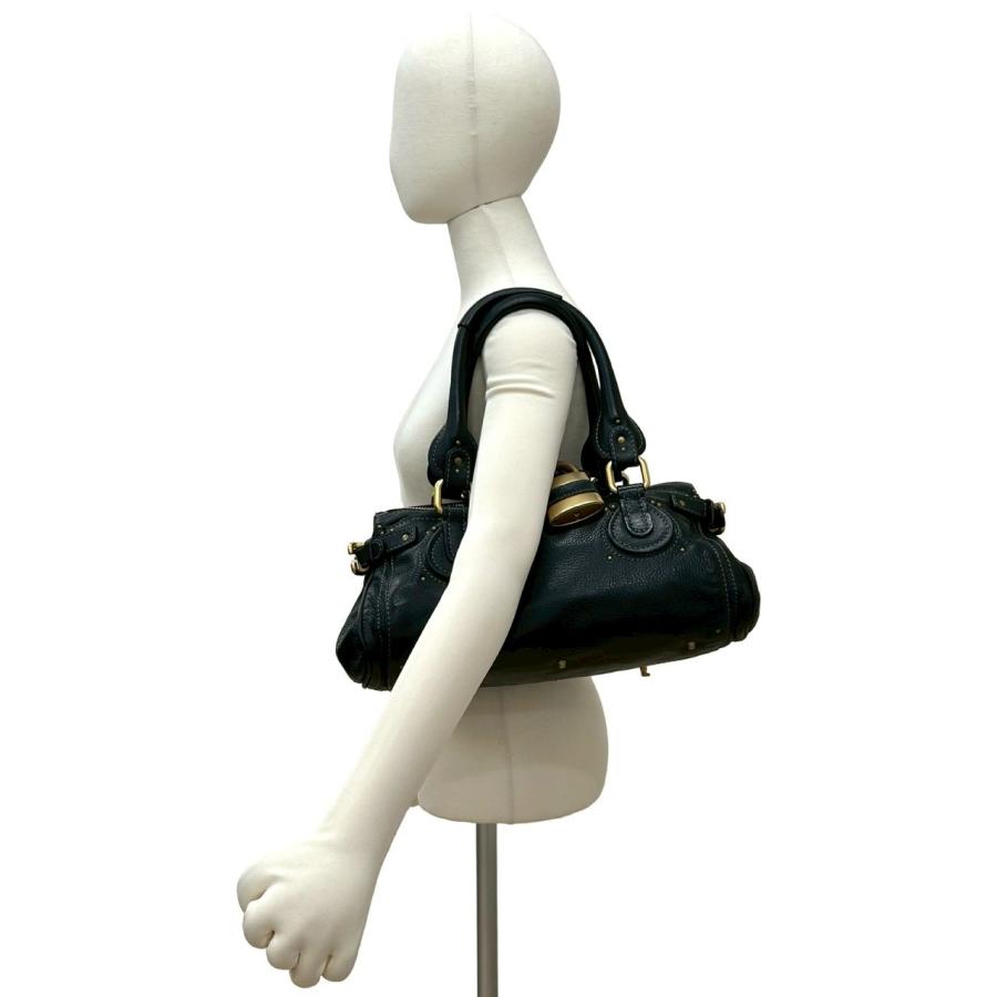 Chloe【クロエ 】ハンドバッグブラックエクリプス ミニボストンバッグ Chloe（クロエ） 極 美品 希少品 鍵付き パディントン ロゴ 金具