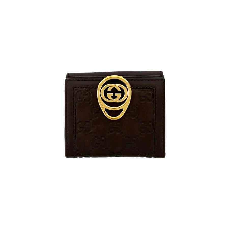 GUCCI（グッチ） ほぼ未使用 箱付き シマ GG ロゴ 金具 刻印 レザー 本 