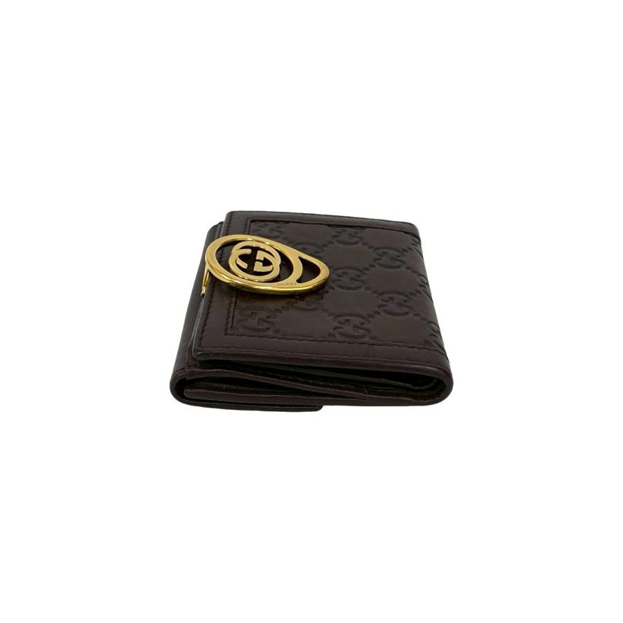 GUCCI シマ　ケース GUCCI（グッチ） ほぼ未使用 箱付き シマ GG ロゴ 金具 刻印 レザー 本