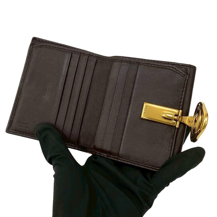 GUCCI（グッチ） ほぼ未使用 箱付き シマ GG ロゴ 金具 刻印 レザー 本