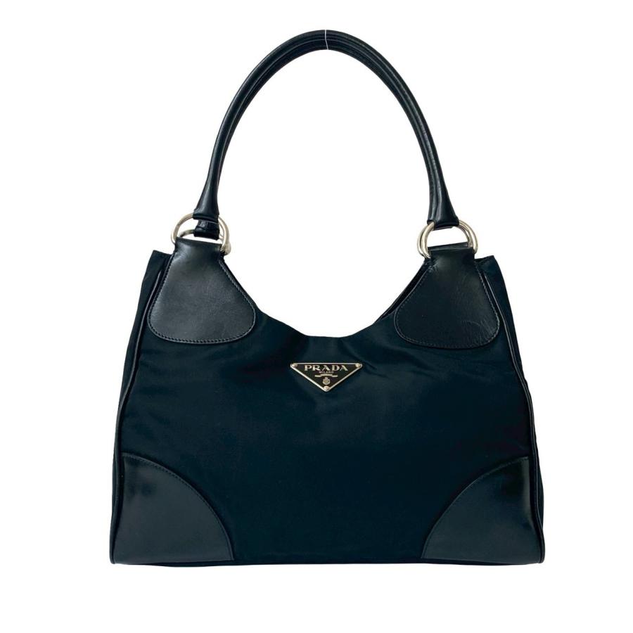 PRADA（プラダ） 極 美品 保存袋付き 三角ロゴ 金具 プレート ナイロン 