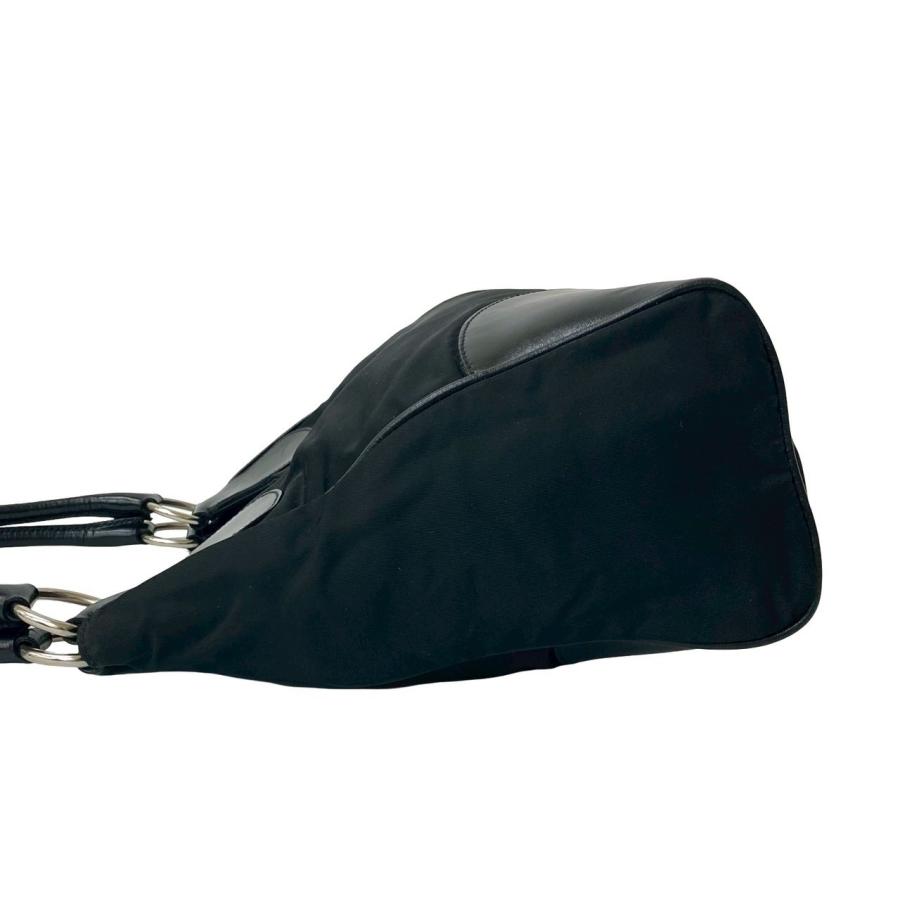PRADA ボディバッグ 三角プレート ロゴ金具 キャンバス PRADA 三角ロゴ金具ナイロンレザーショルダーバッグ | Hedy