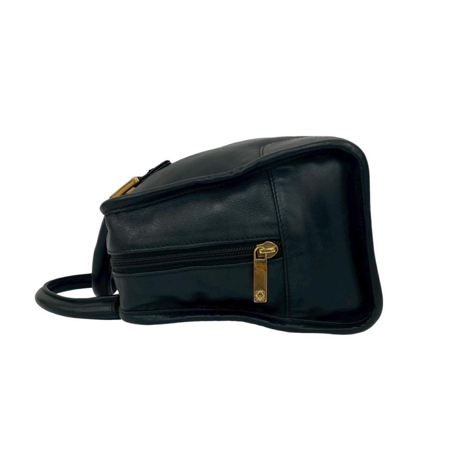 LOEWE ロエベ アマソナ ブラック 28 ハンドバッグ LOEWE（ロエベ） 極 美品 アマソナ 28 アナグラム ロゴ レザー 本革