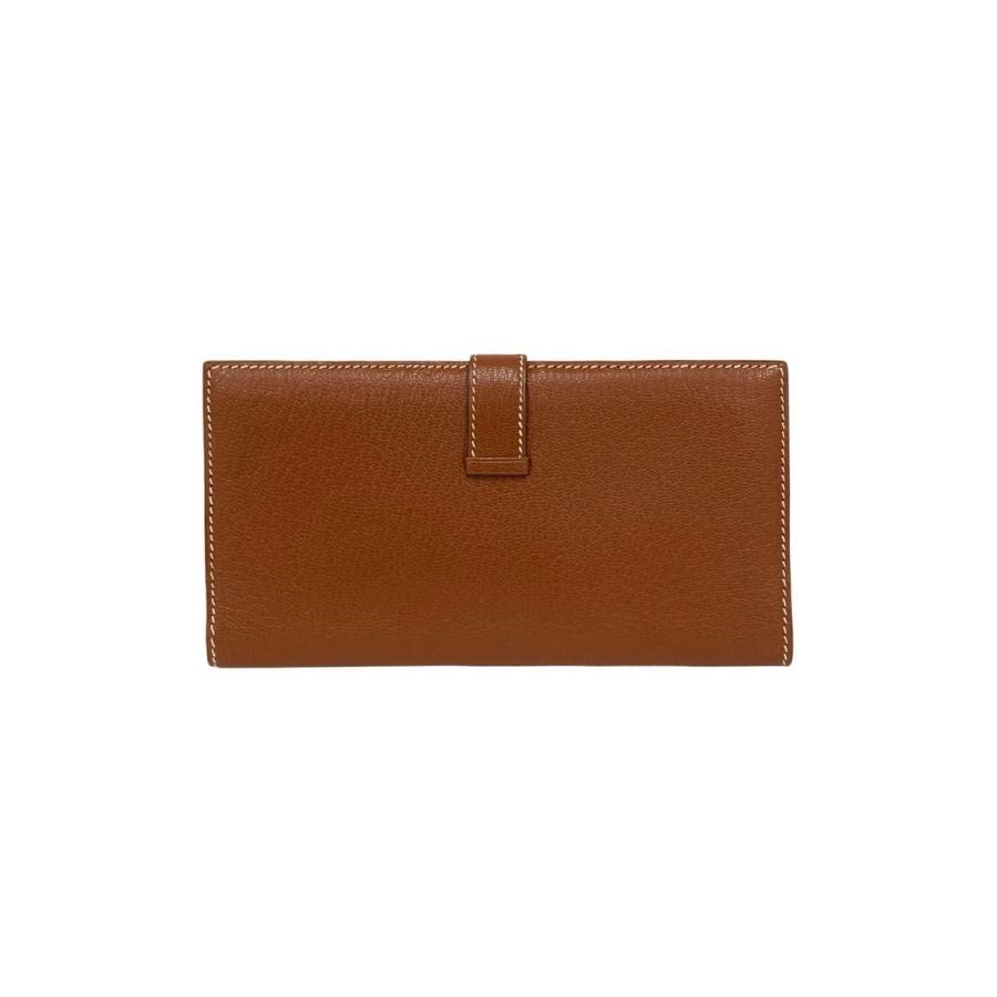極 美品 □K 刻印 HERMES エルメス ベアン スフレ ヴォーエプソン レザー 本革 二つ折り 長財布 ウォレット ブラウン ゴールド 37841 HERMES（エルメス） 極 美品 □K 刻印 ベアン スフレ ヴォーエプソン