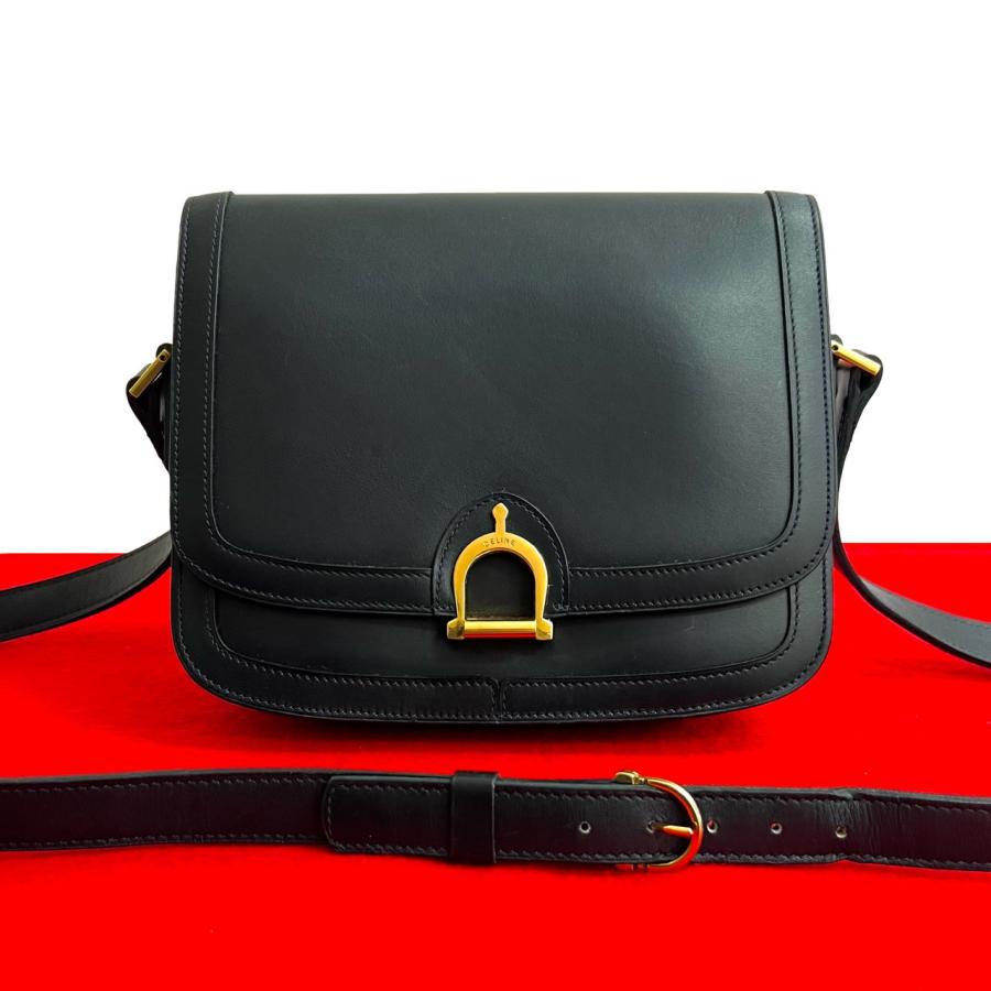 CELINE（セリーヌ） 極 美品 ヴィンテージ ホースビット 金具 レザー 