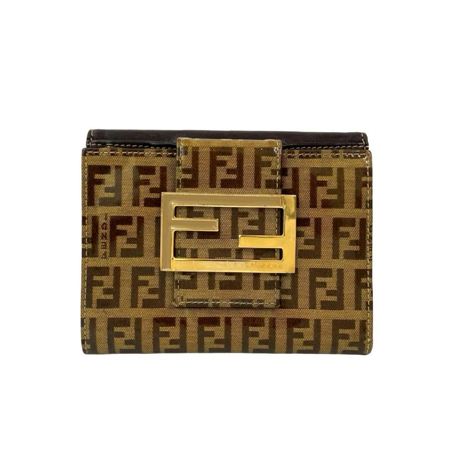FENDI 長財布 ズッキーノFF金具 FENDI マンマウォレット FF金具 二 