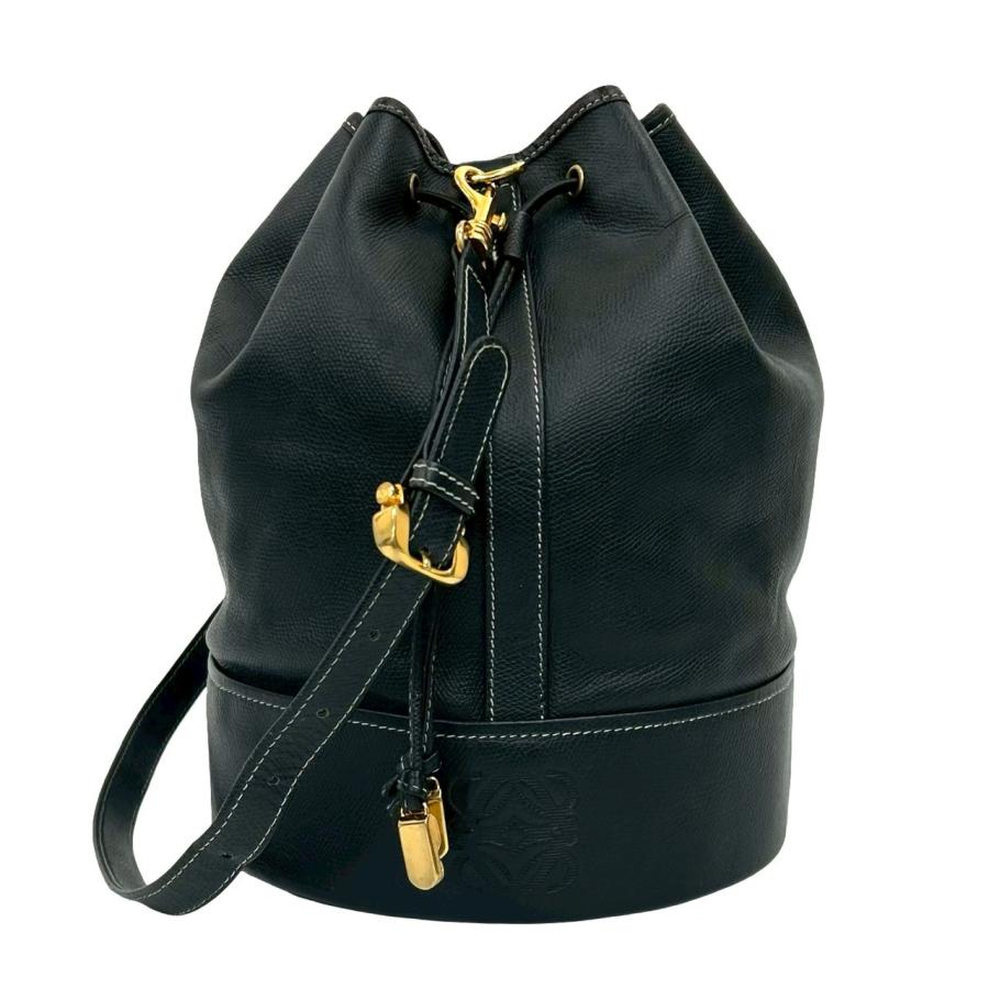 LOEWE（ロエベ） 極 美品 ヴィンテージ アナグラム 型押し ロゴ レザー