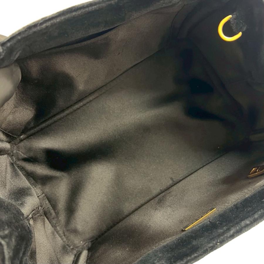 ほぼ未使用 箱 袋付き PRADA プラダ カナパ ロゴ 金具 ベロア 2way ミニ ハンドバッグ チェーン ショルダーバッグ ブラック 32258 PRADA（プラダ） ほぼ未使用 箱 袋付き カナパ ロゴ 金具 ベロア 2way