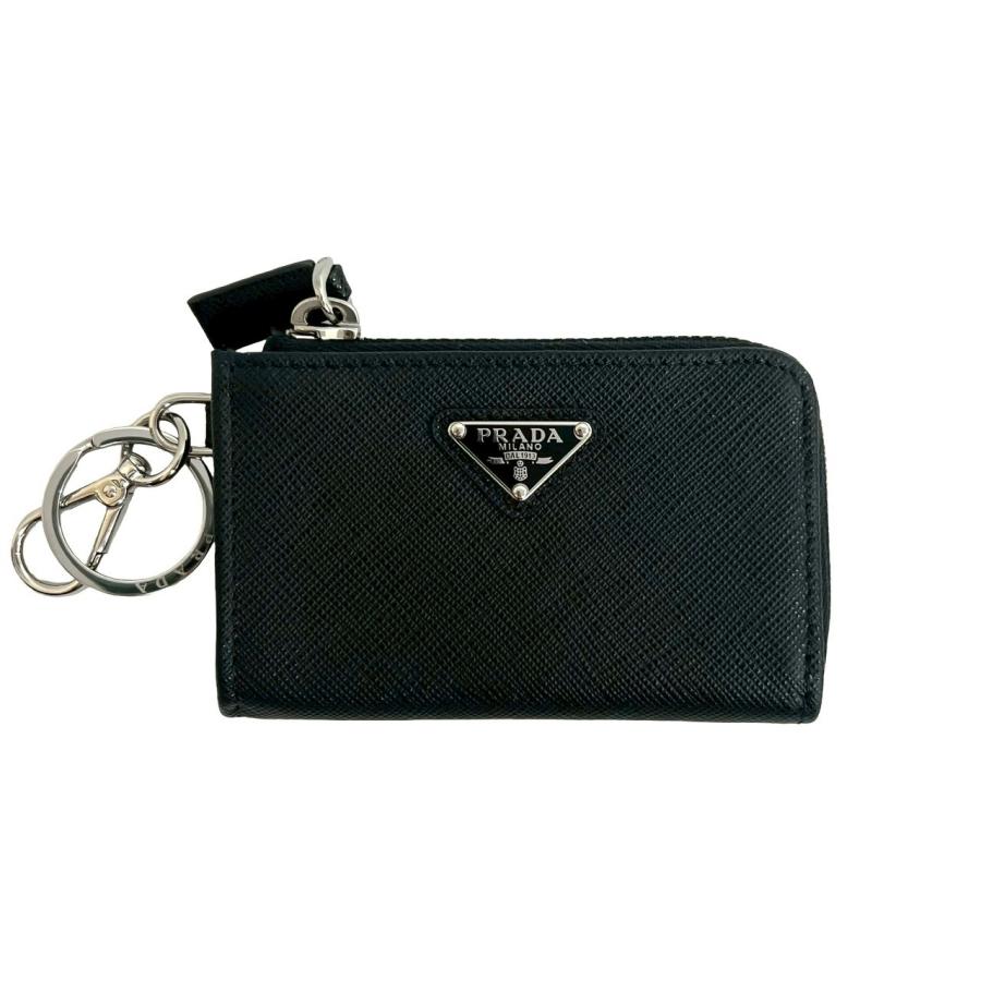 PRADA サフィアーノ ケース 小銭入れ 三角ロゴ 黒 正規品　箱無し PRADA（プラダ） 未使用保管品 箱付き 三角ロゴ 金具 サフィアーノ