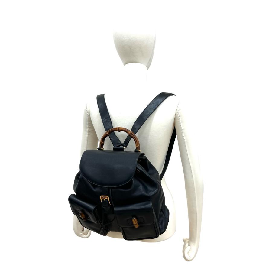極 美品 GUCCI グッチ オールドグッチ ヴィンテージ バンブー レザー
