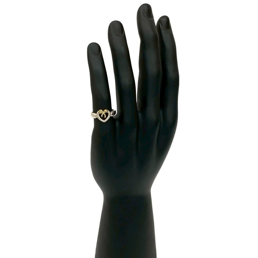 TIFFANY&Co.（ティファニー） 極 美品 ハート リボン コンビ リング