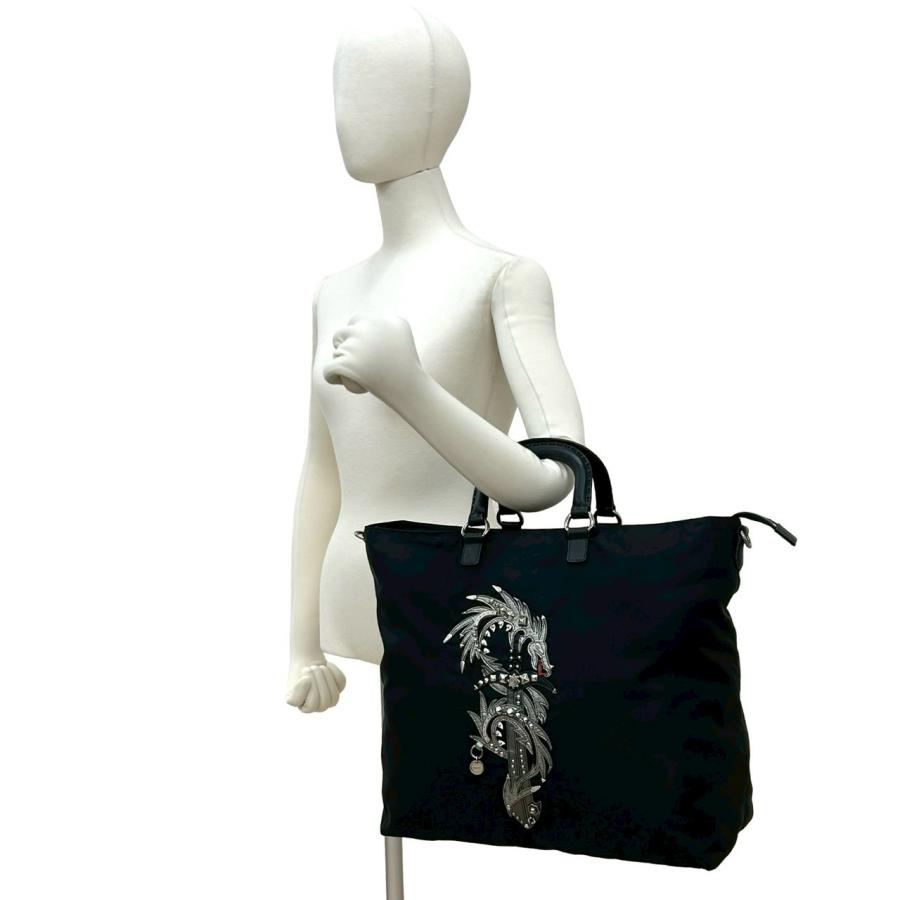 PRADA（プラダ） 極 美品 希少品 三角ロゴ 金具 ドラゴン サフィアーノ