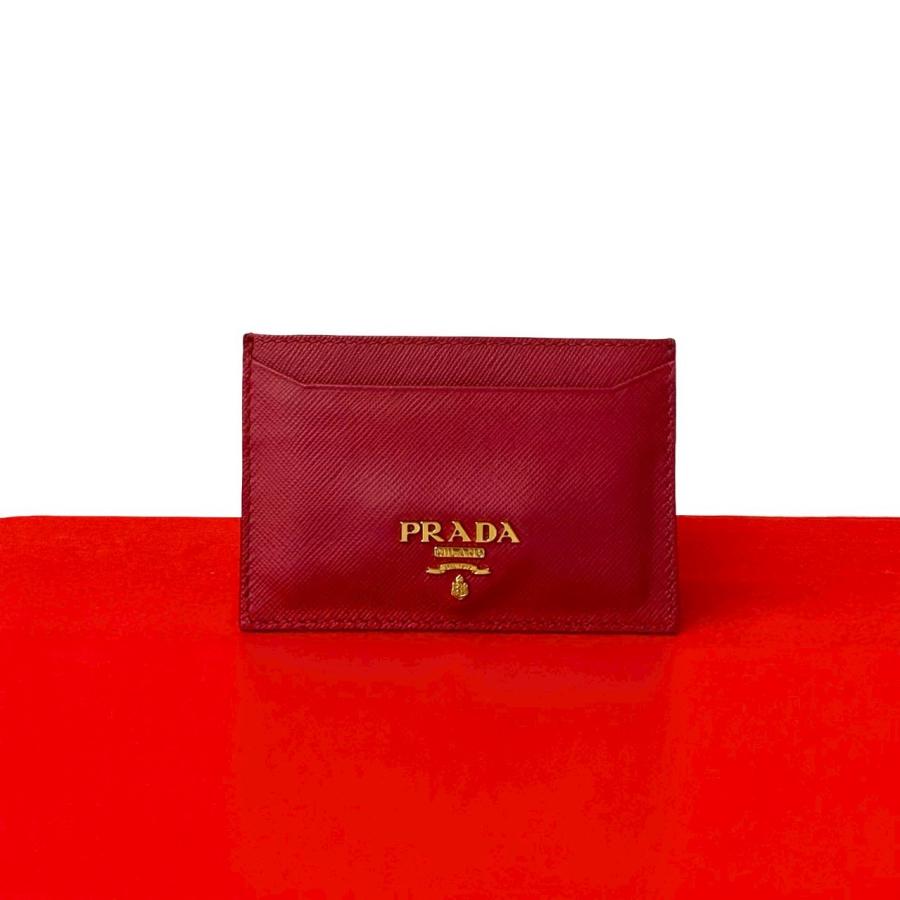 PRADA（プラダ） 極 美品 ロゴ ゴールド 金具 サフィアーノ レザー 本