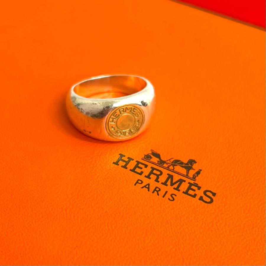 HERMES（エルメス） 極 美品 保存箱付 セリエ リング ロゴ 刻印