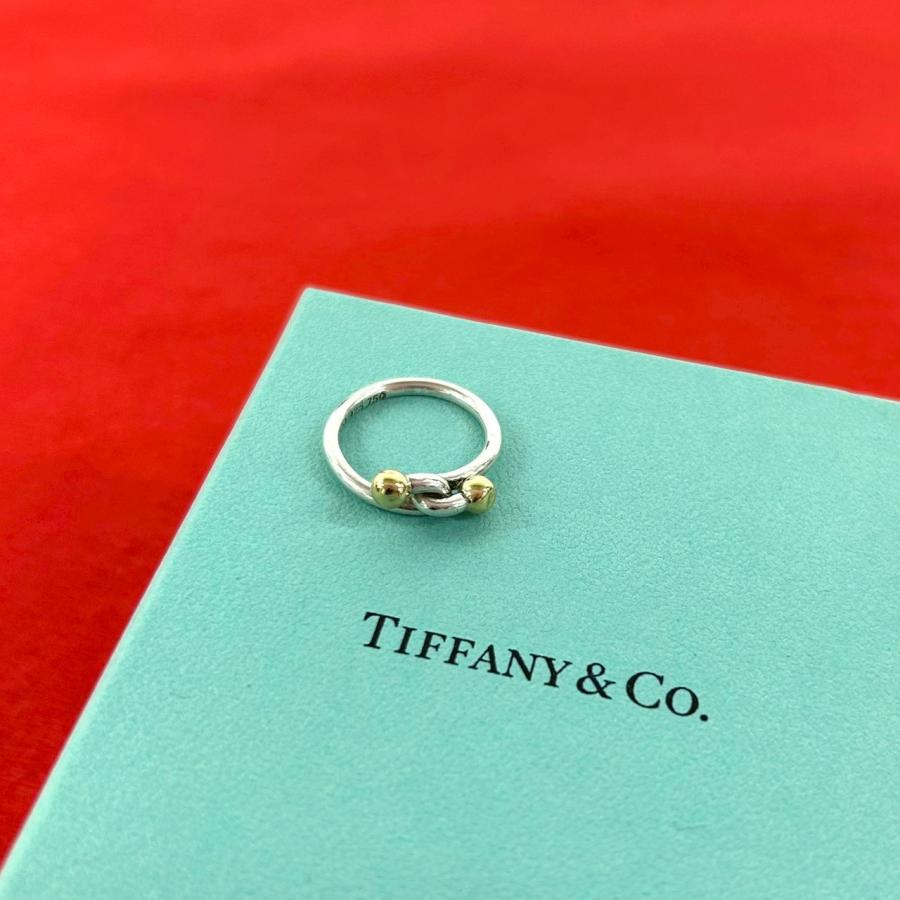 TIFFANY&Co.（ティファニー） 極 美品 ラブノット リング フック＆アイ