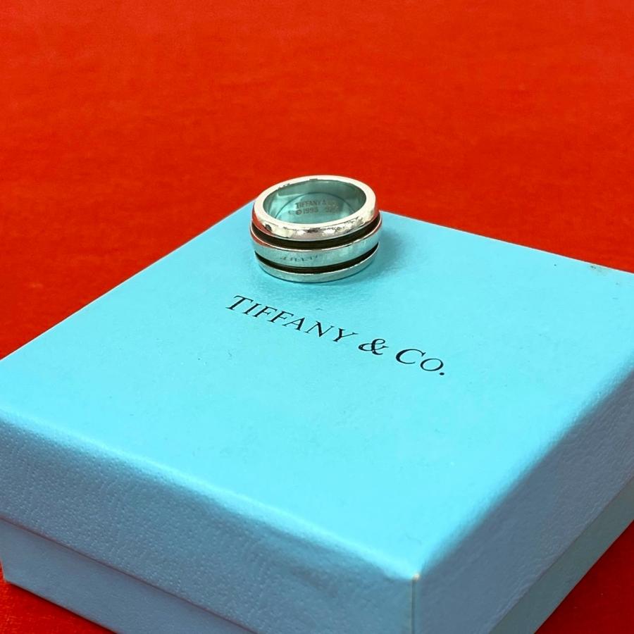 TIFFANY&Co.（ティファニー） 極 美品 希少品 グルーブド ダブルライン