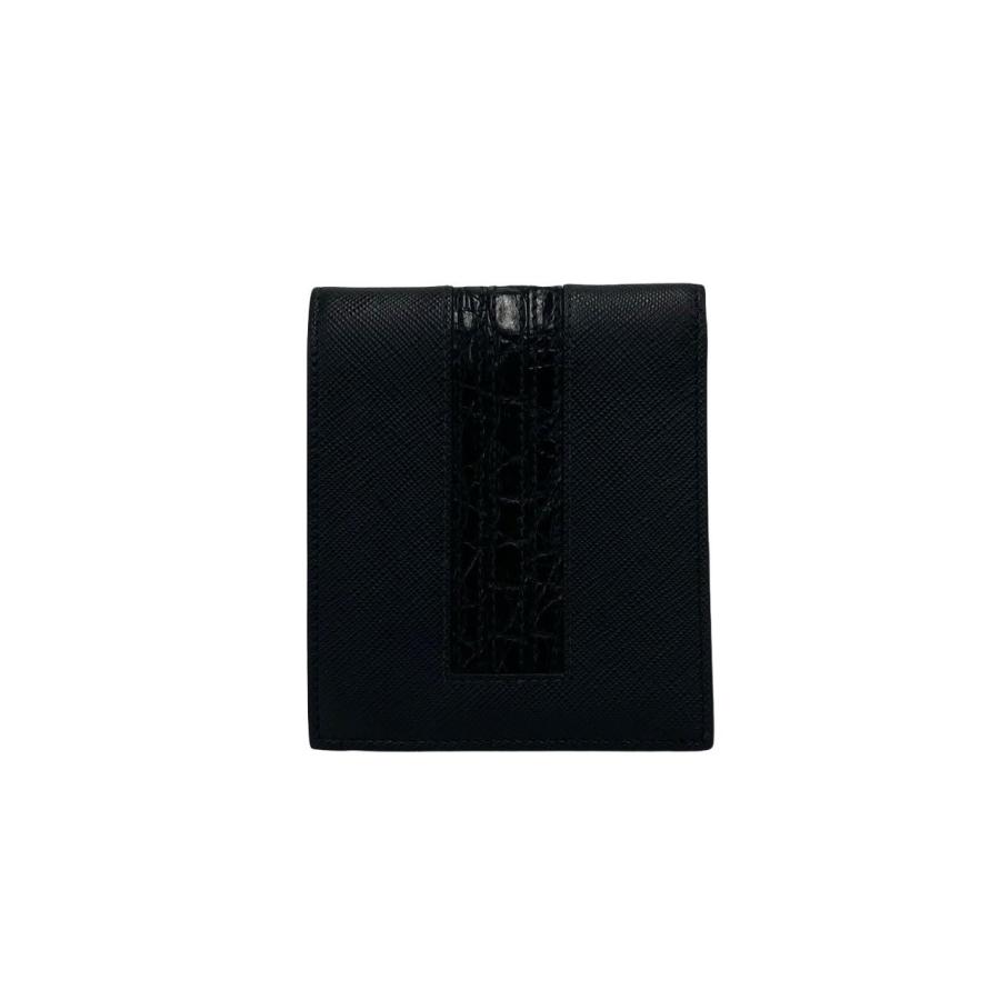 PRADA（プラダ） 極 美品 箱付き ロゴ 金具 サフィアーノ クロコ型押し