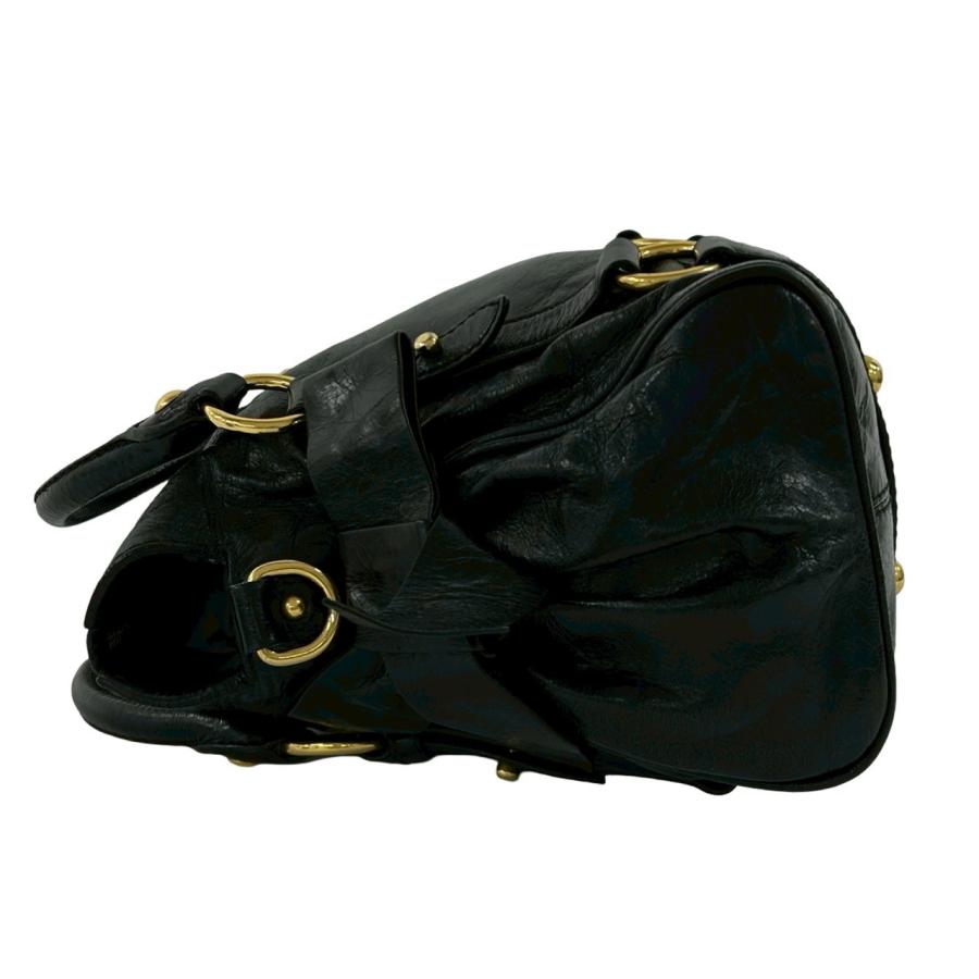 miu miu（ミュウミュウ） 極 美品 ロゴ 金具 レザー 本革 2way