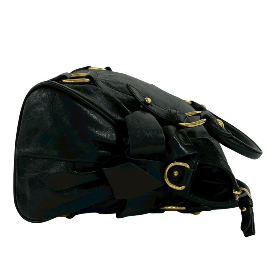 miu miu（ミュウミュウ） 極 美品 ロゴ 金具 レザー 本革 2way