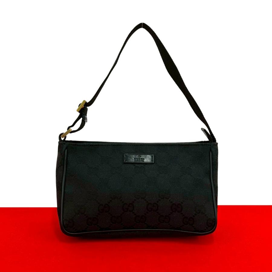 GUCCI（グッチ） 極 美品 GGキャンバス レザー 本革 ミニ ハンドバッグ