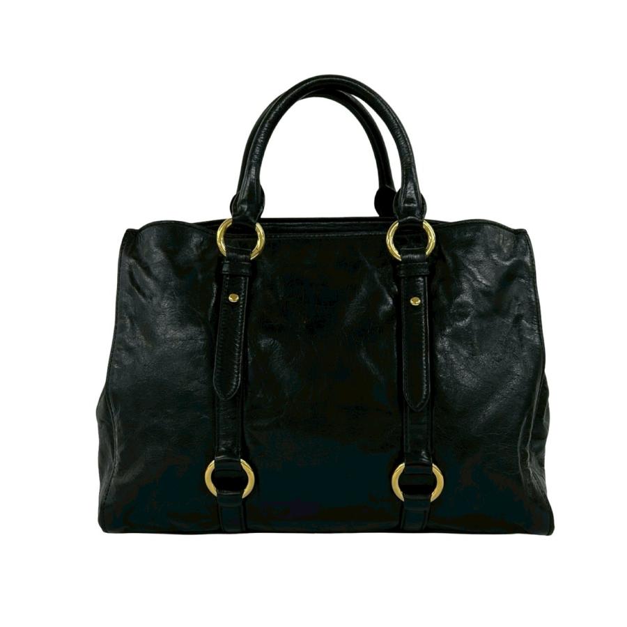 miu miu（ミュウミュウ） 極 美品 袋付き ロゴ 金具 レザー 本革 2way