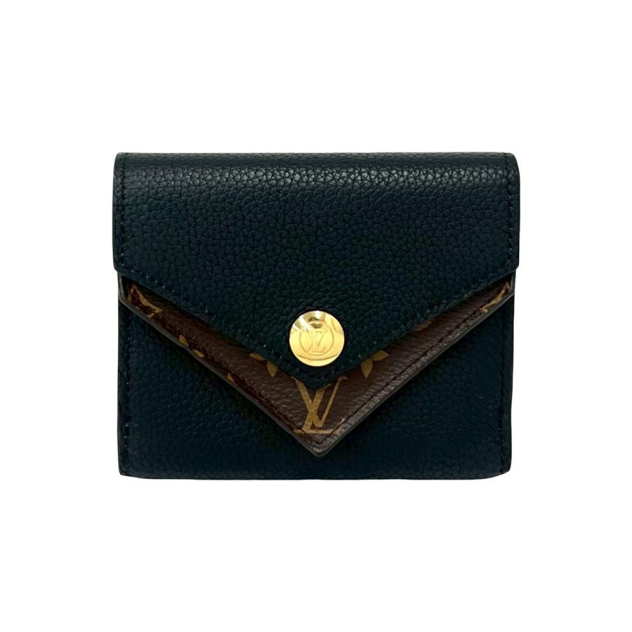 極 美品 LOUIS VUITTON ルイヴィトン ポルトフォイユ ドゥブル レザー 本革 三つ折り財布 コンパクト ウォレット ブラック 黒 36316 LOUIS VUITTON（ルイ・ヴィトン） 極 美品 ポルトフォイユ ドゥブル