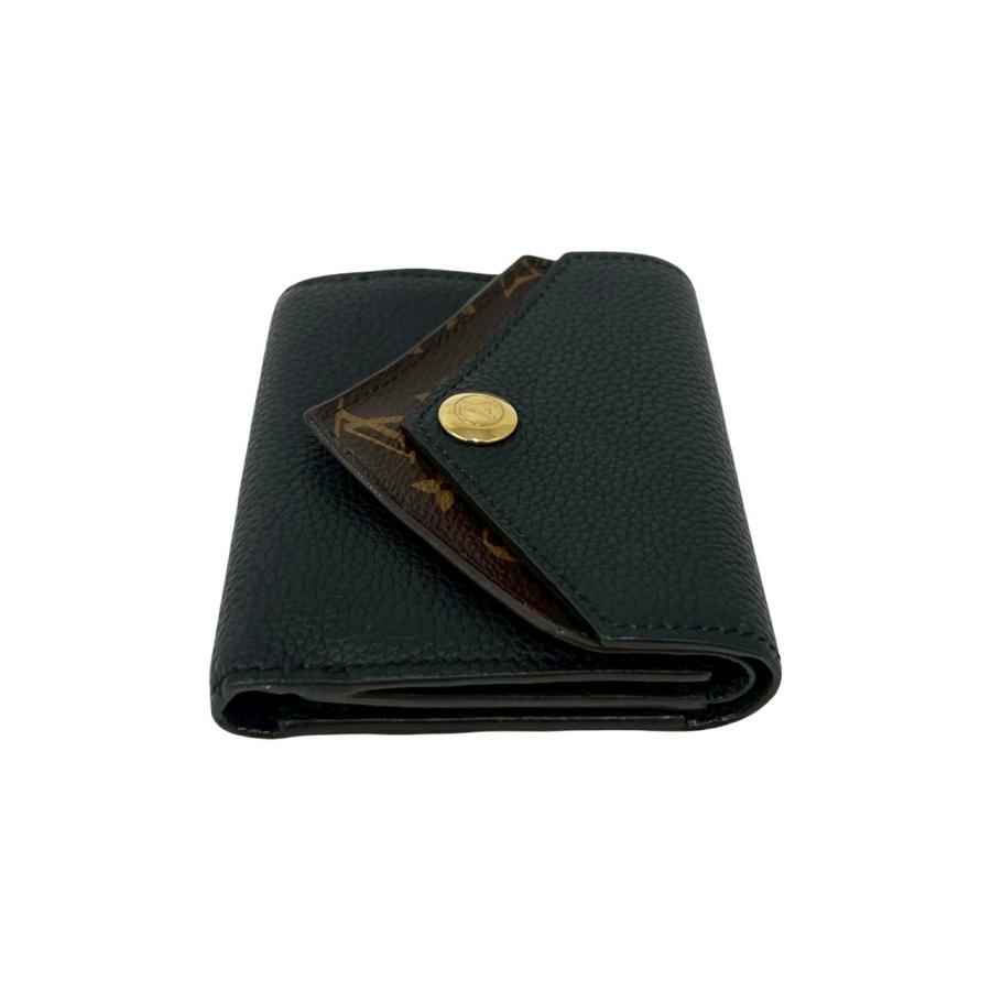 極 美品 LOUIS VUITTON ルイヴィトン ポルトフォイユ ドゥブル レザー 本革 三つ折り財布 コンパクト ウォレット ブラック 黒 36316 LOUIS VUITTON（ルイ・ヴィトン） 極 美品 ポルトフォイユ ドゥブル