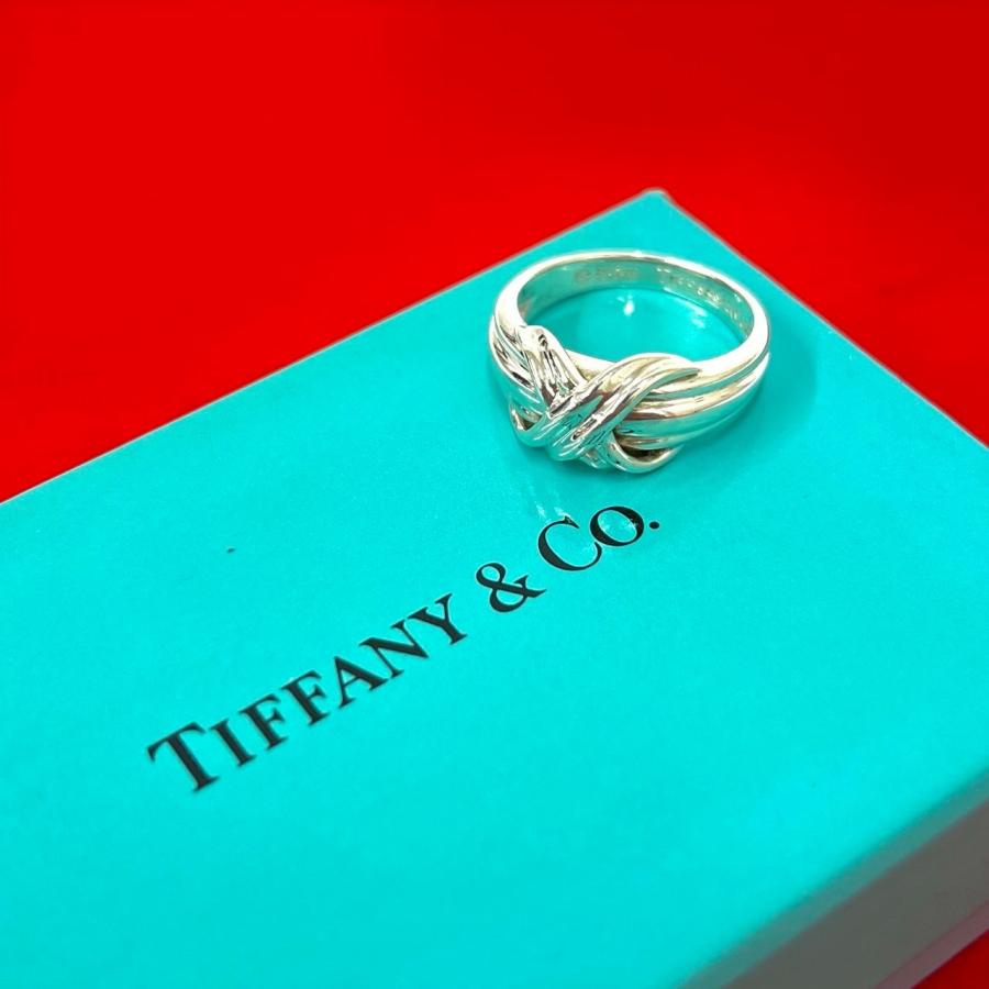 メンズ ティファニー TIFFANY シグネチャークロス リング 11号 SV925