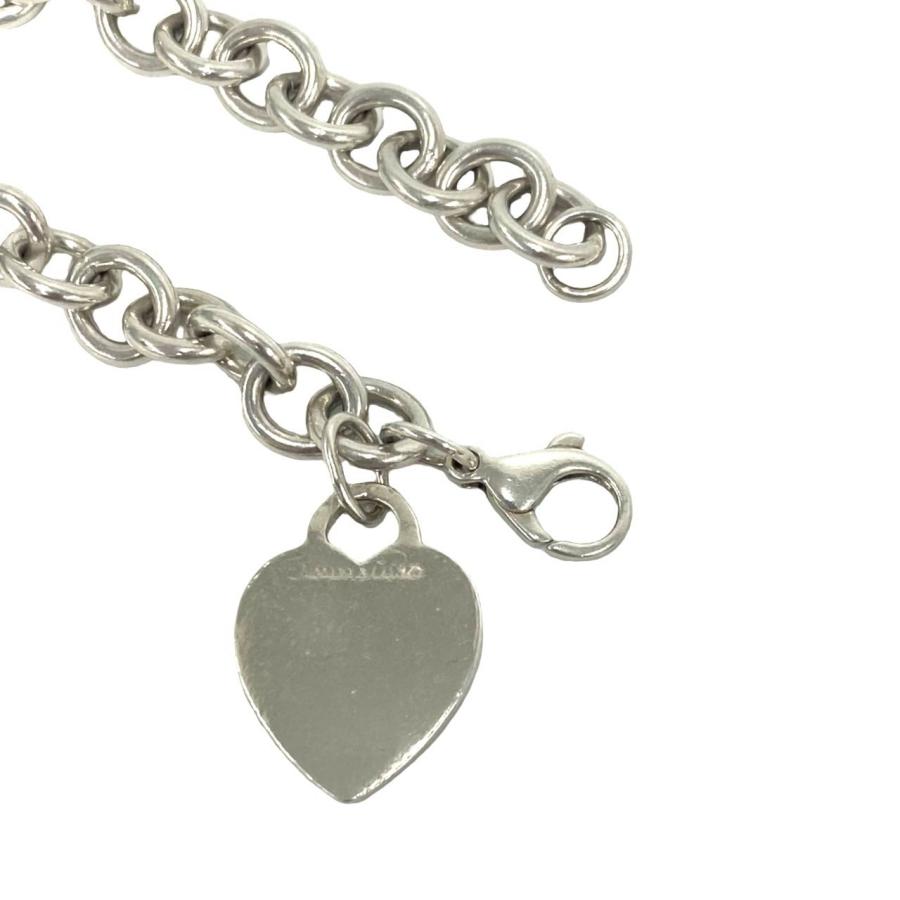 極 美品 TIFFANY&Co. ティファニー リターントゥ ハートタグ ブレスレット ロゴ 刻印 925 チェーン バングル アクセサリー シルバー 38860_4