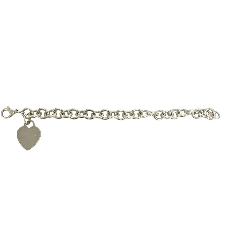 極 美品 TIFFANY&Co. ティファニー リターントゥ ハートタグ ブレスレット ロゴ 刻印 925 チェーン バングル アクセサリー シルバー 38860_5