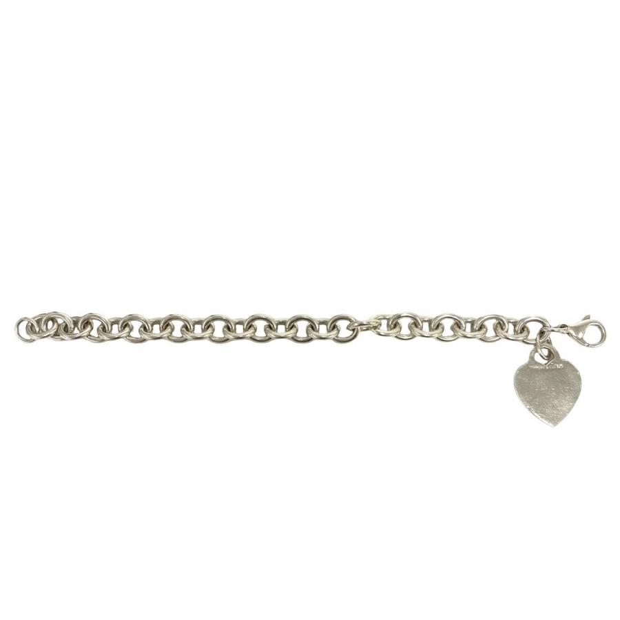 極 美品 TIFFANY&Co. ティファニー リターントゥ ハートタグ ブレスレット ロゴ 刻印 925 チェーン バングル アクセサリー シルバー 38860_6