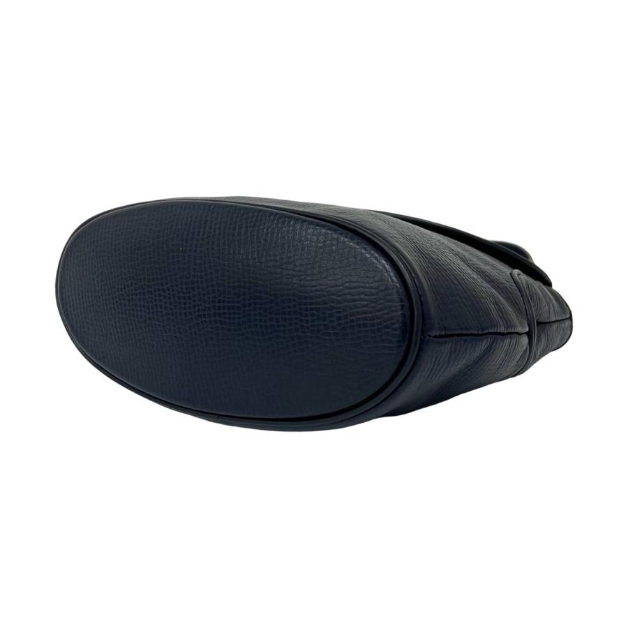 極 美品 Christian Dior クリスチャンディオール ヴィンテージ CD ロゴ 金具 レザー 本革 ハンドバッグ ミニ トートバッグ ネイビー 26819_8