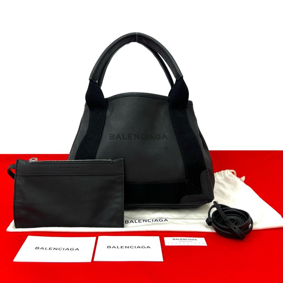 極美品✨バレンシアガ　ネイビーカバスXS　2wayハンド　ショルダー　ポーチ　黒 BALENCIAGA（バレンシアガ） 極 美品 袋 ポーチ付き ネイビーカバス XS
