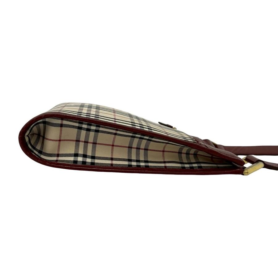 BURBERRY（バーバリー） 極 美品 ノバチェック 柄 キャンバス レザー