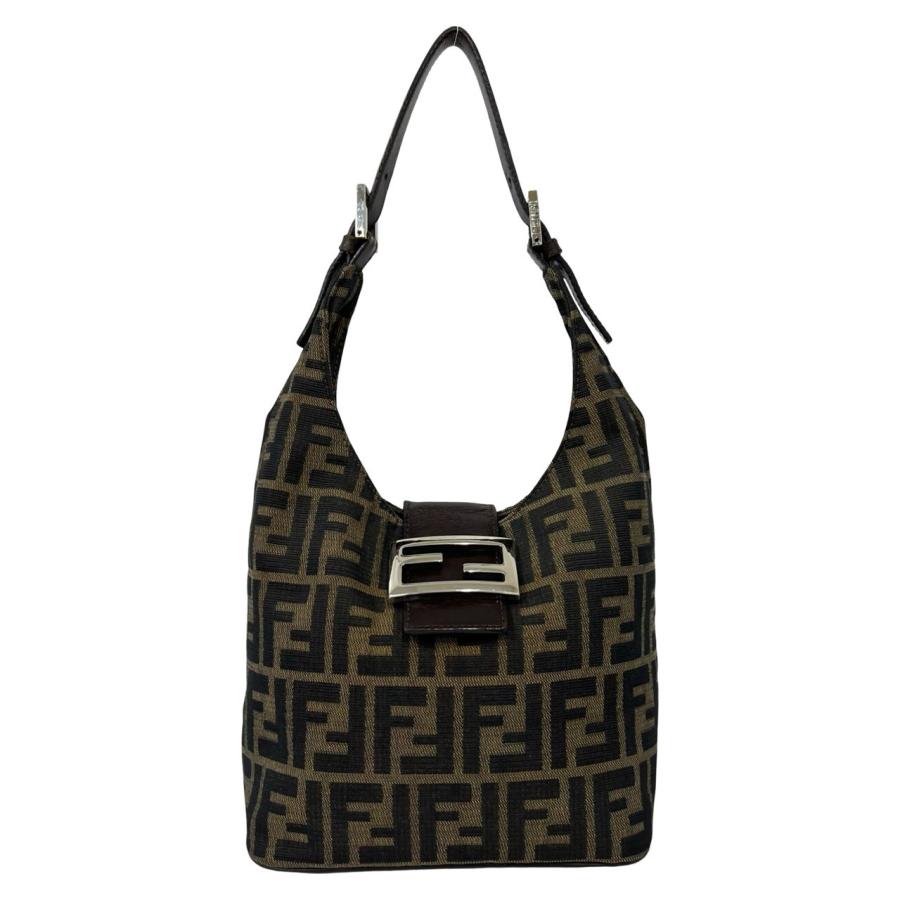 FENDI（フェンディ） 極 美品 ズッカ FF 柄 キャンバス レザー 本革