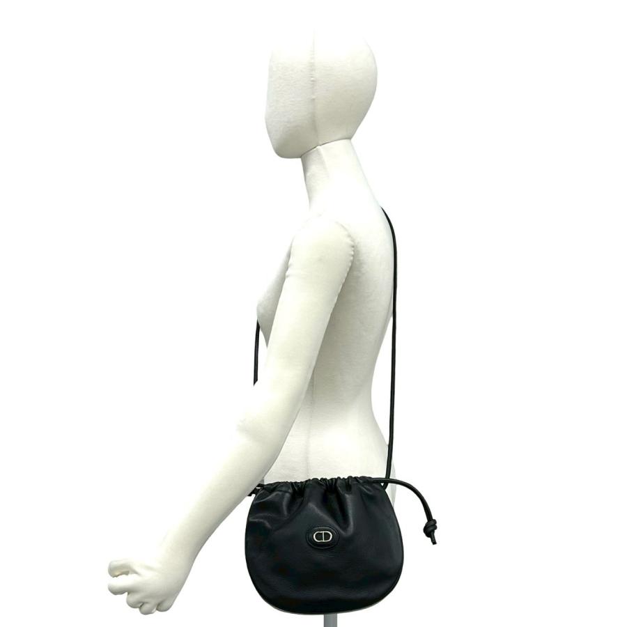 極 美品 Christian Dior クリスチャンディオール CD ロゴ 金具 レザー
